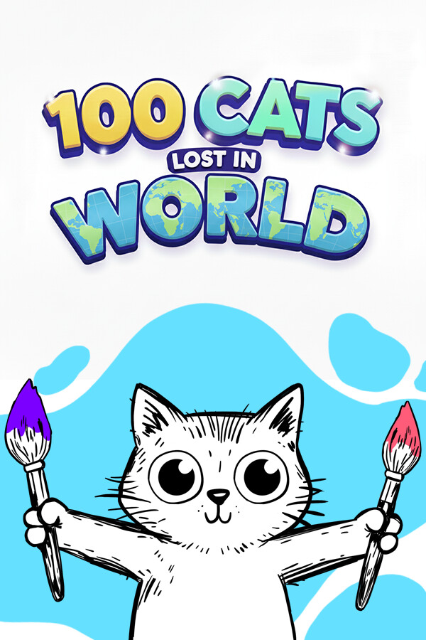 Portada de 100 Cats Lost In World Find & Color